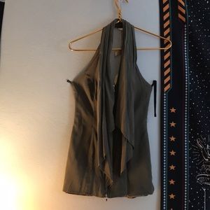 BEBE halter top. 96% silk.